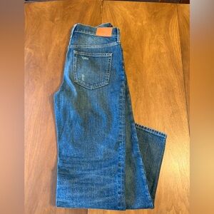 J crew classic straight med wash women’s jeans sz 26 organic cotton denim